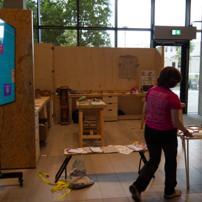 T-shirt making workshop in the FAB